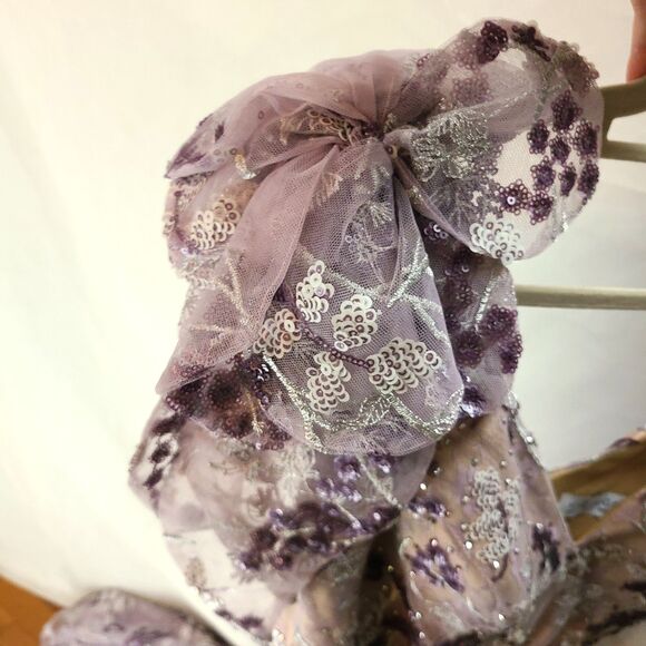 New Mac Duggal 79301 Amethyst Embroidered & Sequin Mesh & Lace Mermaid Gown  (8) - Picture 9 of 16